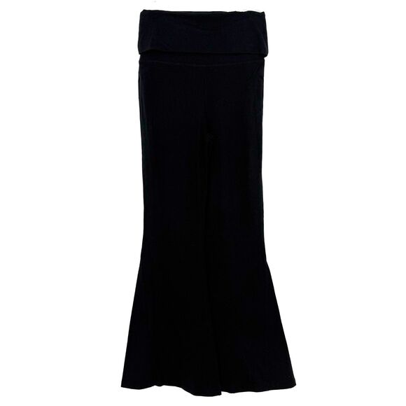 OFFLINE BY AERIE AE OG Super Flare Pant XS Black Fold Over Stretch Knit NWT B75 - Picture 2 of 6